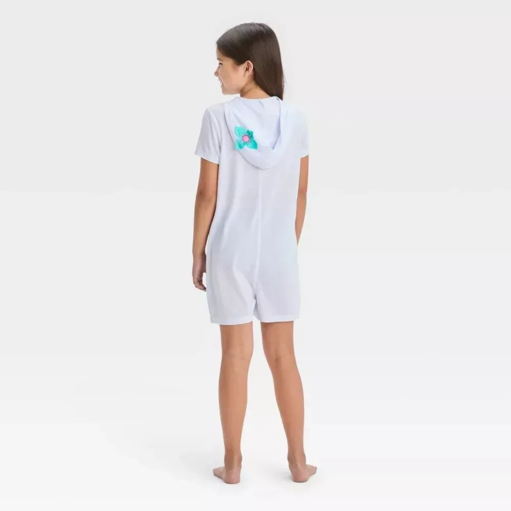 Disney - Girls' The Little Mermaid Pajama Romper White - Picture 6 of 7